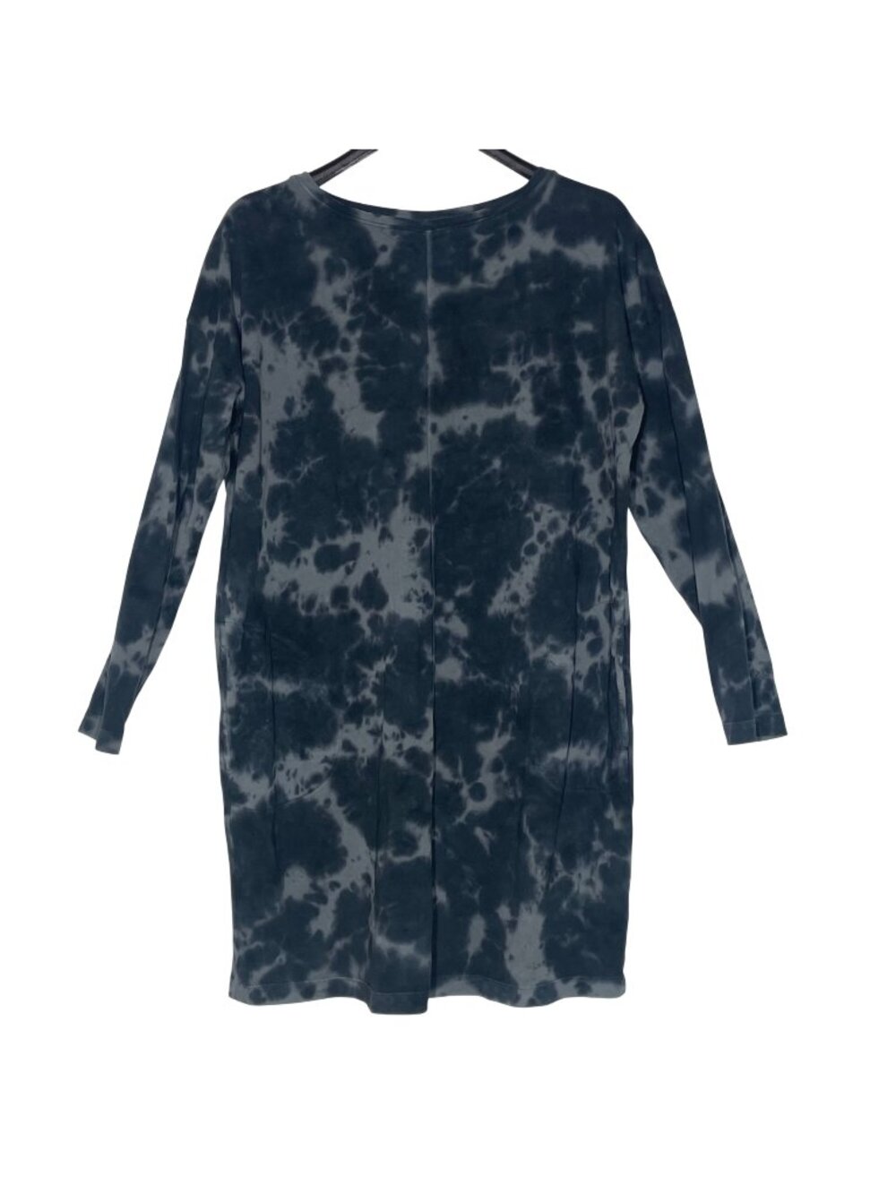 Pure Jill Cloud Tie Dye Knit Dress Sz MED Pockets Cotton Lounge Casual